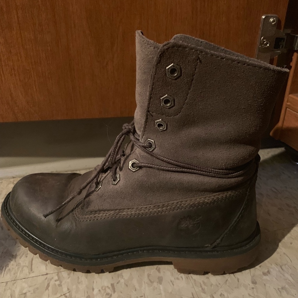 Grey fold Timberland boots
